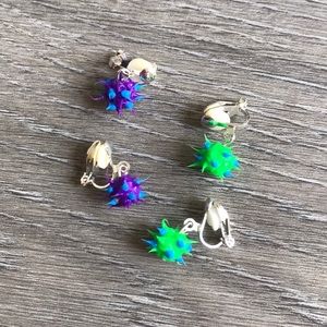 BUNDLE ONLY- 2 pairs clip on earrings